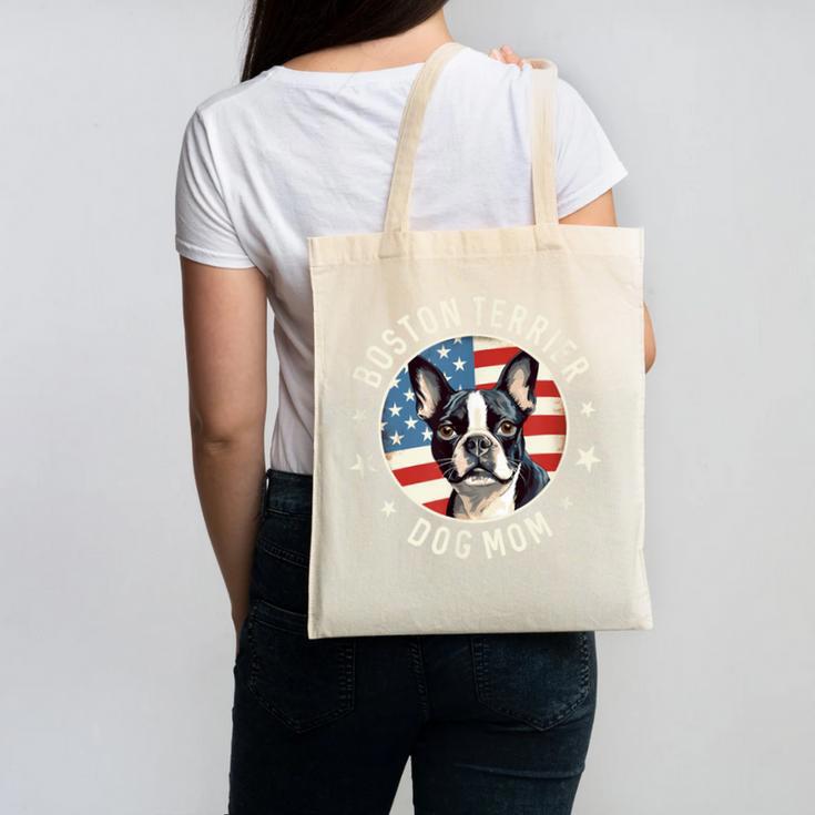 Boston Bull Terrier Women Boston Terrier Dog Mom Canvas Tote Bag