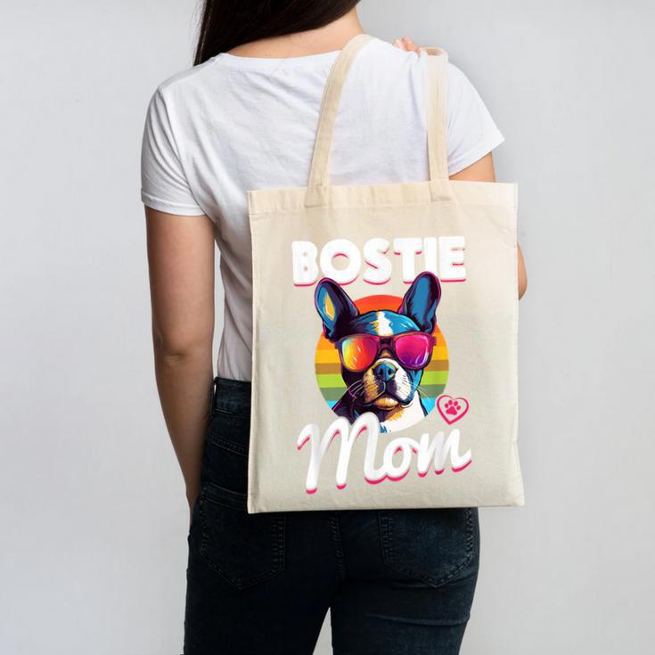 Boston Terrier Bostie Dog Breed Pet Bostie Mom Canvas Tote Bag