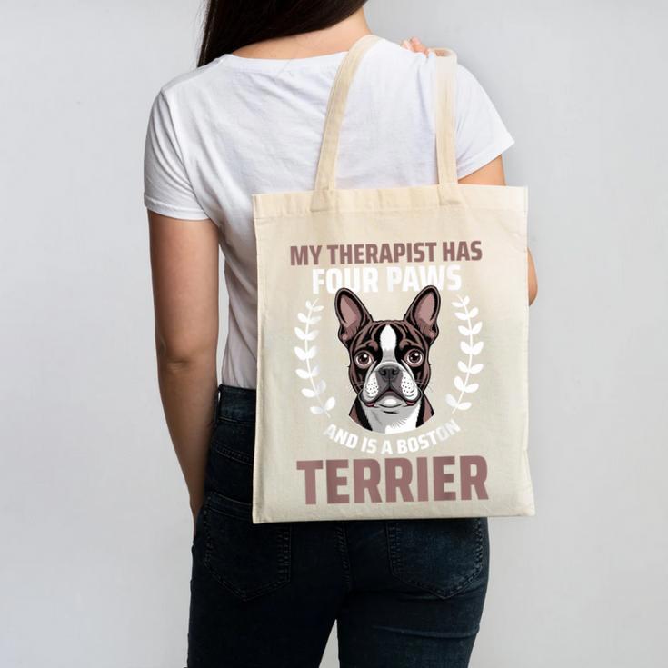 Boston Terrier Dog Canvas Tote Bag