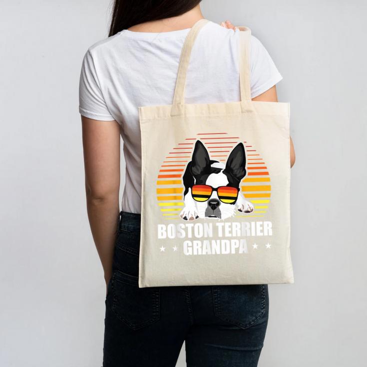 Boston Terrier Grandpa Dog Owner Boston Terrier Canvas Tote Bag