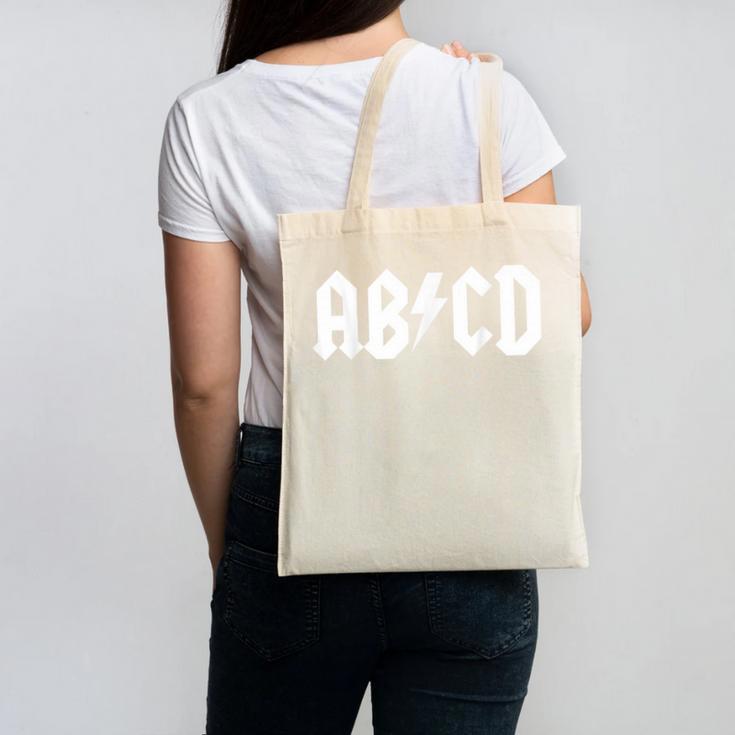 Boys Girls Teachers ABCD Rock Graphic Back To School Canvas Tote Bag