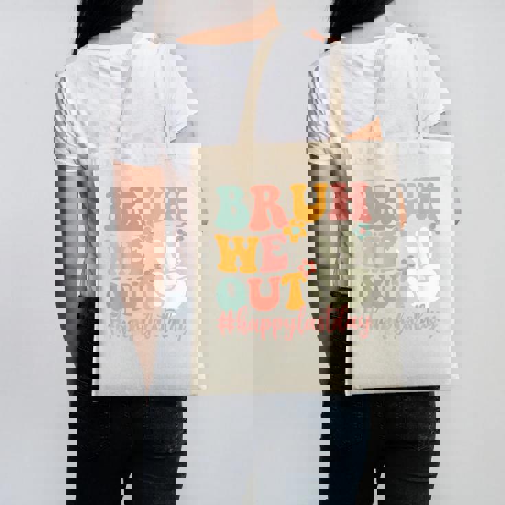 Bruh We Out Teacher Retro Last Day Of School Boys Girls Kids Canvas Tote Bag