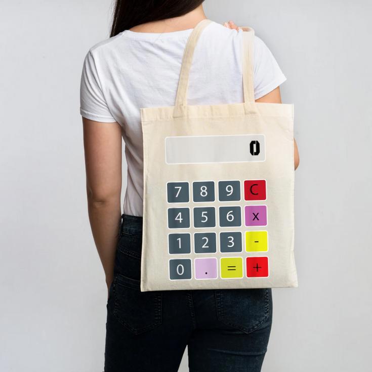 Calculator Math Teacher Halloween Costumes Women Men Adults Canvas Tote Bag