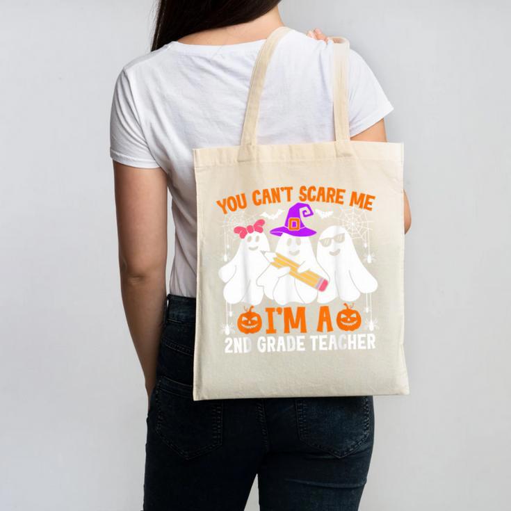 You Can't Scare Me I'm A 2nd Grade Teacher Halloween Canvas Tote Bag