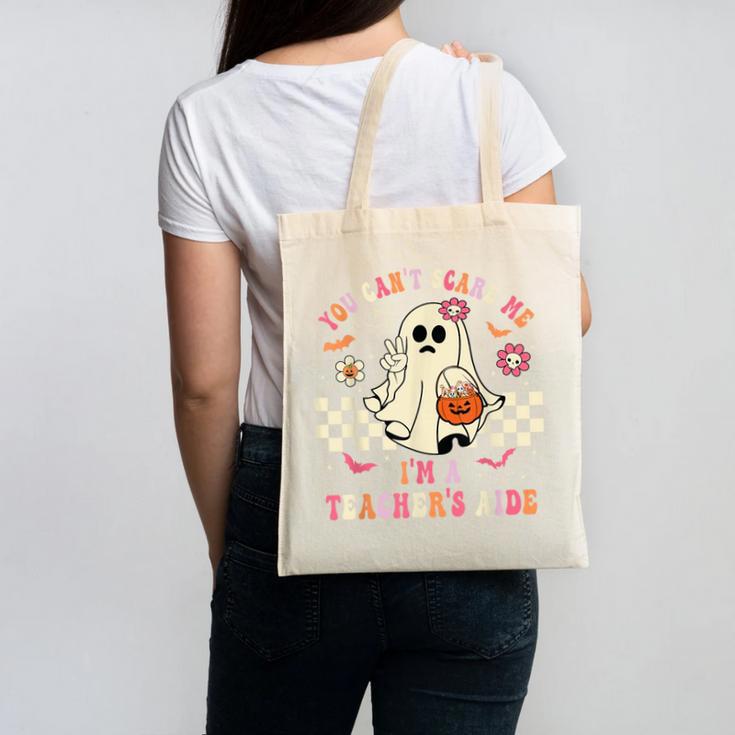 You Can't Scare Me I'm A School Teacher's Aide Halloween Canvas Tote Bag