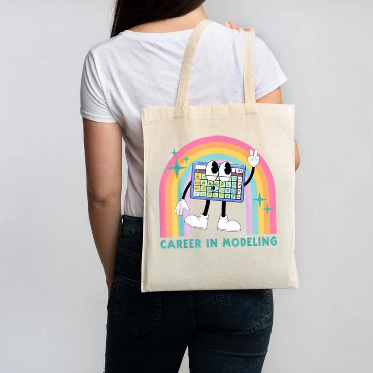 Career In Modeling AAC Teacher SLP SPED Communication Autism Canvas Tote Bag