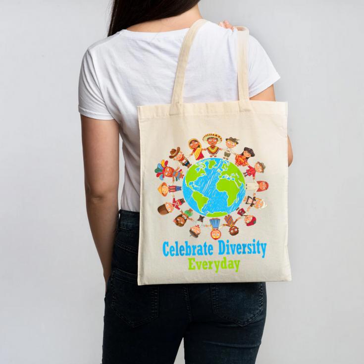 Celebrate Diversity Everyday Teachers & School Student Canvas Tote Bag