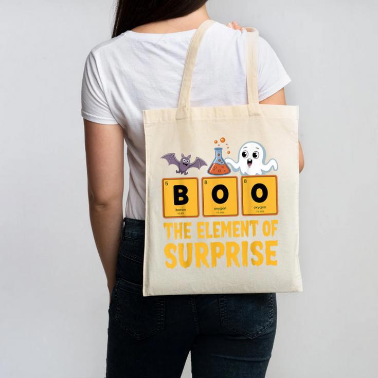 Chemistry Boo The Element Of Surprise Science Teacher Canvas Tote Bag