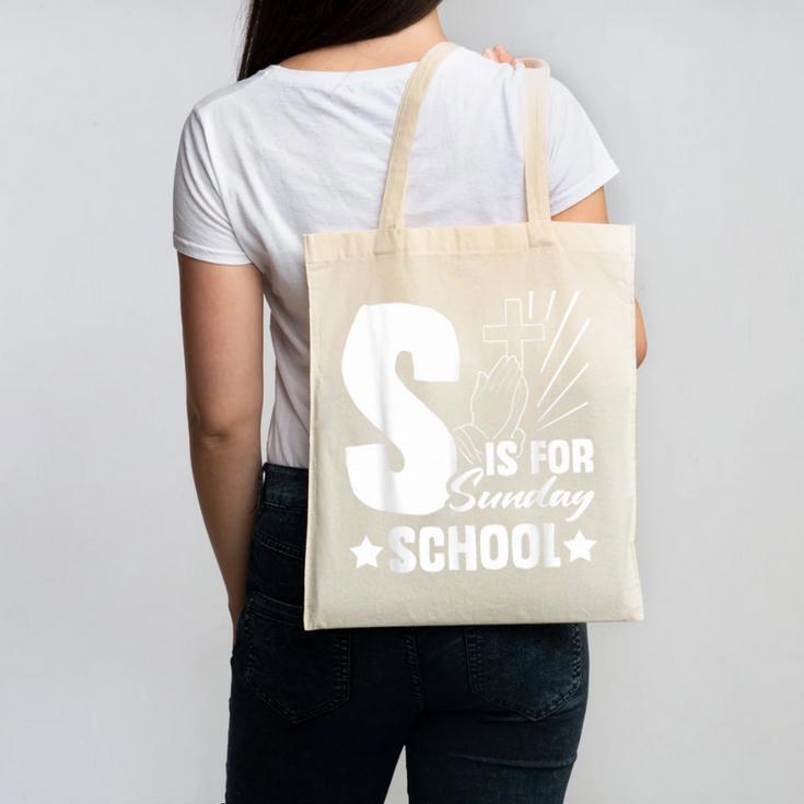 Christian Teacher S Is For Sunday School Essentials Canvas Tote Bag