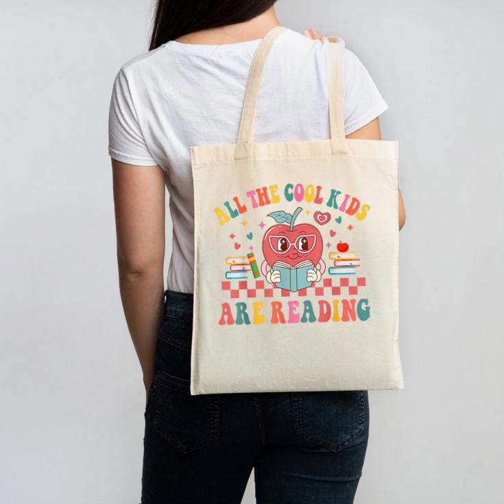 All The Cool Kids Are Reading Book Reading Teacher School Canvas Tote Bag