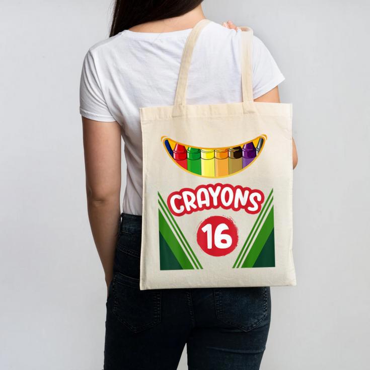 Crayon Box Fun Teacher Student Crayon Squad Halloween 2023 Canvas Tote Bag