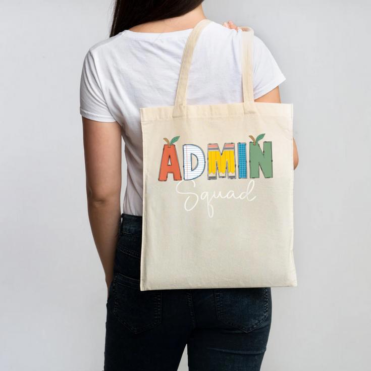 Cute Admin Squad Crew Team Back To School Teacher For Men Women Canvas Tote Bag