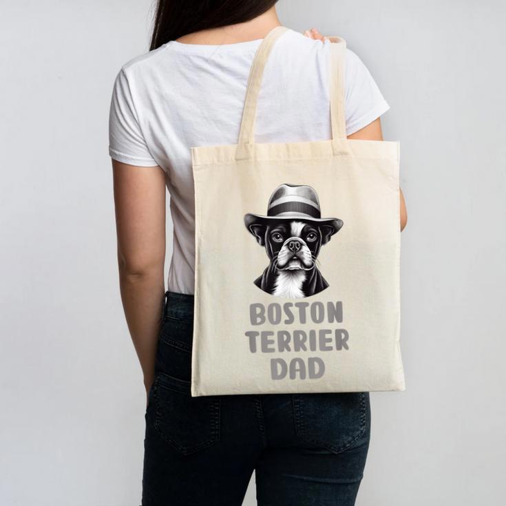 Cute Boston Terrier Dad Dog Lovers Puppy Bostie Owner Canvas Tote Bag