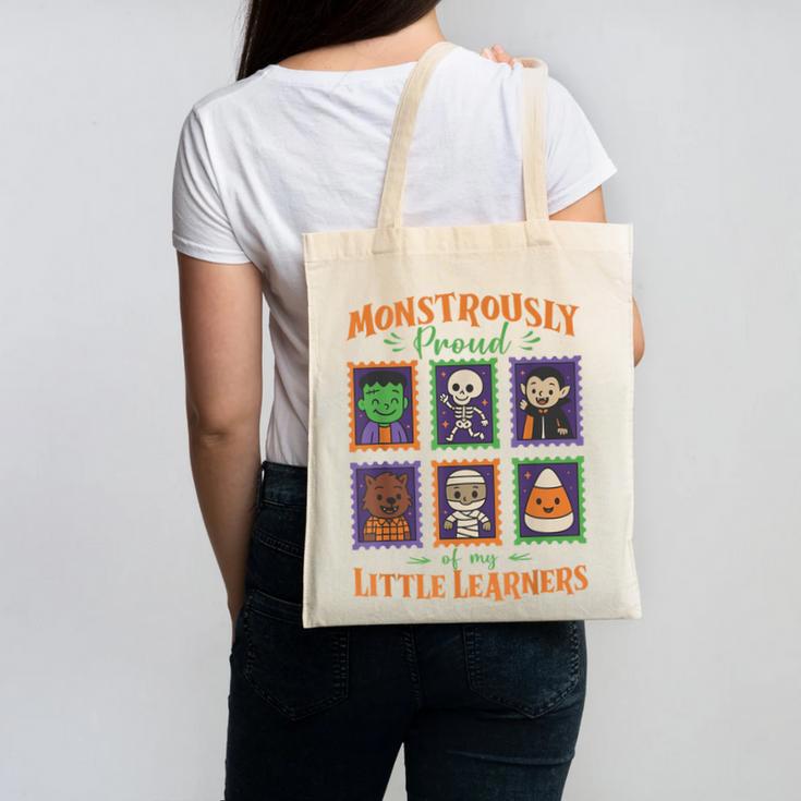 Cute Halloween Teacher Canvas Tote Bag