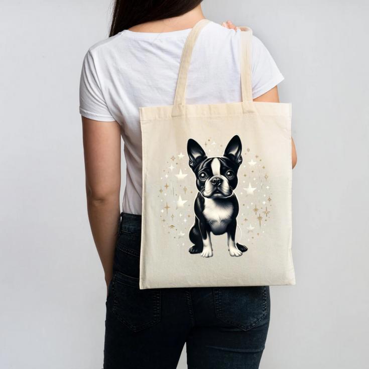 Dog Boston Terrier For Men Women Canvas Tote Bag