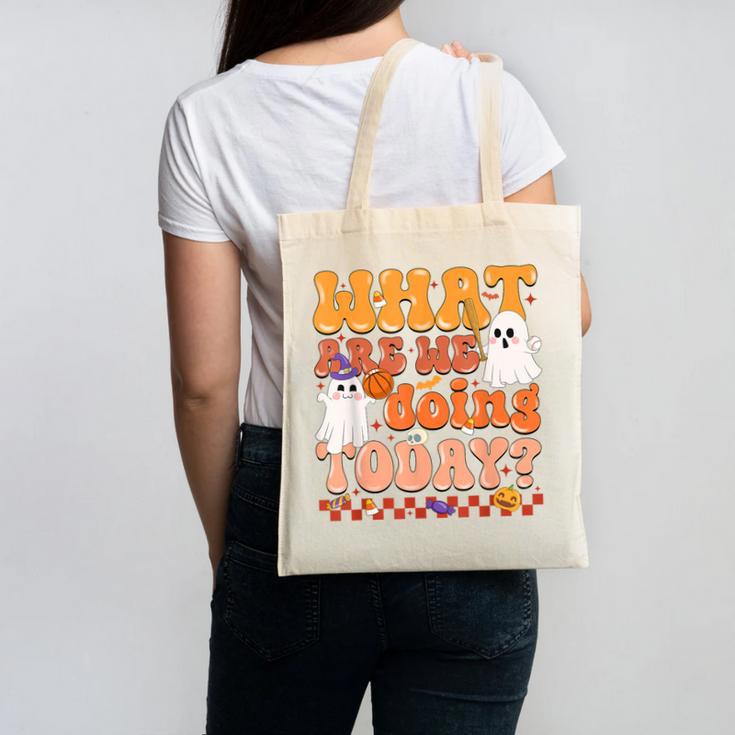 What Are We Doing Today Halloween PE Spooky Teacher Canvas Tote Bag