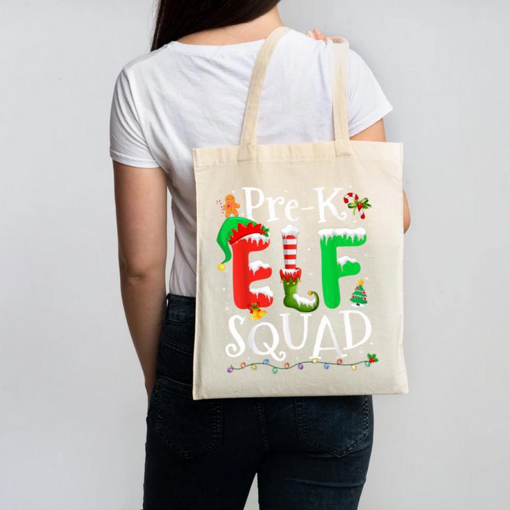 Elf Squad Pre-k Teacher Christmas Child Xmas Canvas Tote Bag