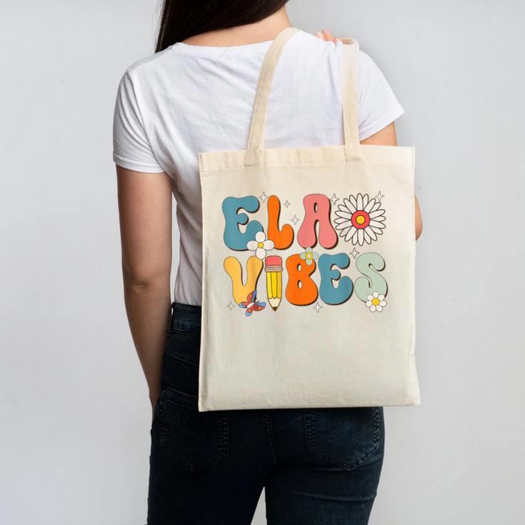 English Teacher Ela Vibes Teacher Kids First Day Of School Canvas Tote Bag
