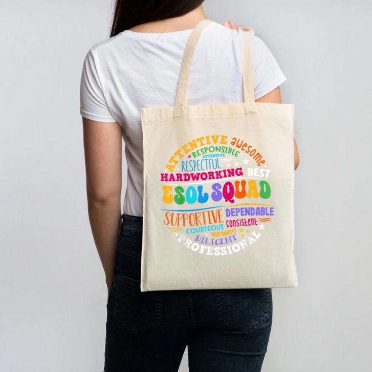 ESOL Squad Teachers And Students Team Back To School Canvas Tote Bag