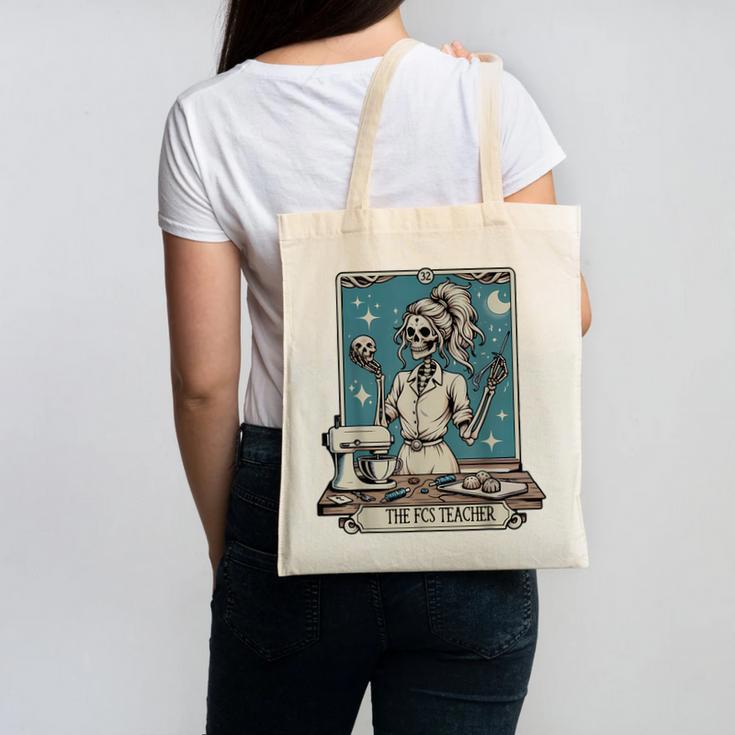 FCS Teacher Skeleton Halloween Family And Consumer Science Canvas Tote Bag