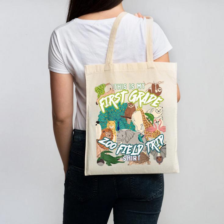 First Grade Zoo Field Trip Matching Student Teacher Class Canvas Tote Bag