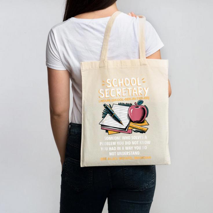 Front Office Teacher Admin Meaning School Secretary Canvas Tote Bag