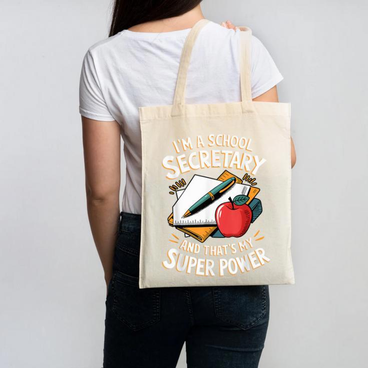Front Office Teacher Admin Mother I'm A School Secretary Canvas Tote Bag