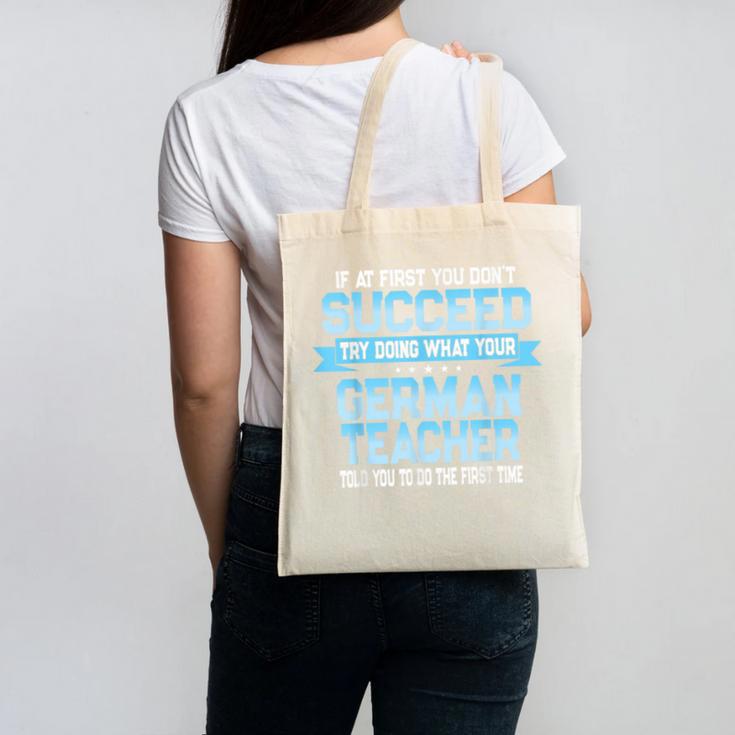 Fun German Teacher Appreciation Language Class Saying Canvas Tote Bag