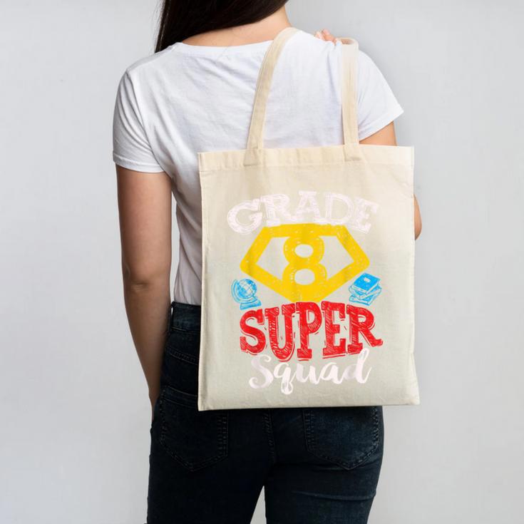 Grade 8 Super Squad Superhero Teacher Team Canvas Tote Bag