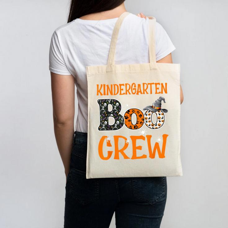 Halloween Kindergarten Boo Crew Kinder Teacher Student Canvas Tote Bag