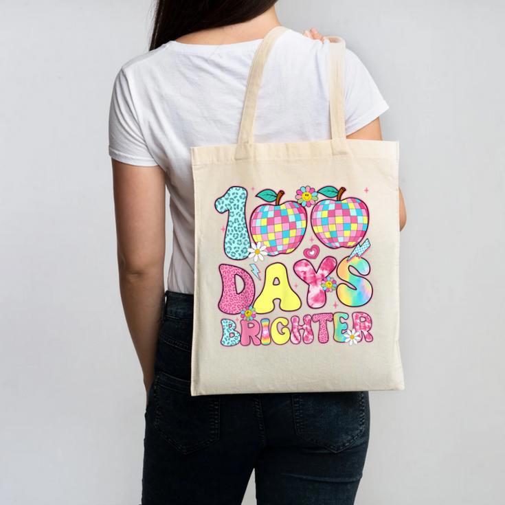Happy 100th Day Of School 100 Days Brighter Teachers Kids Canvas Tote Bag