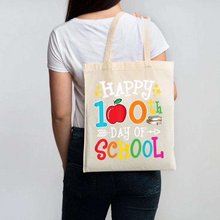Happy 100th Day Of School Teachers 100 Days Of School Kids Canvas Tote Bag