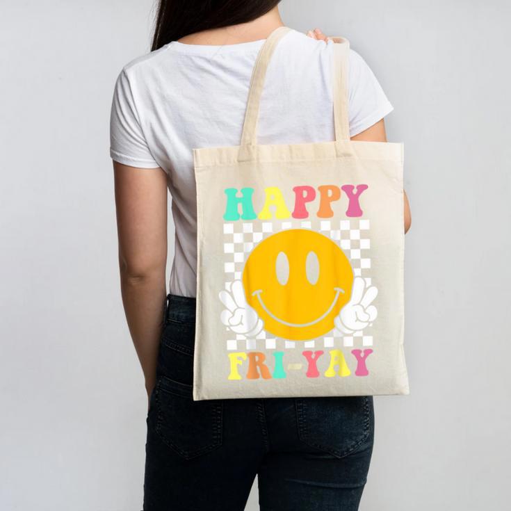 Happy Fri-Yay Teacher Friday Weekend School Canvas Tote Bag