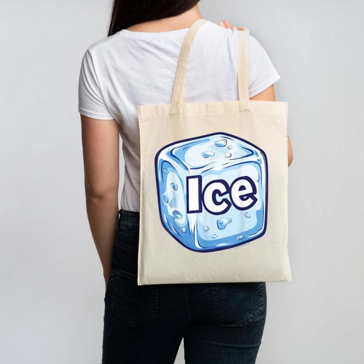 Ice Halloween Pun Costume Easy Lazy Team Group Teacher Canvas Tote Bag