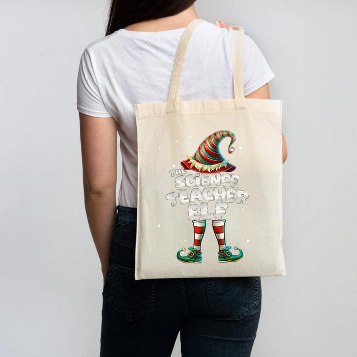 I'm The Science Teacher Elf Family Matching Group Christmas Canvas Tote Bag