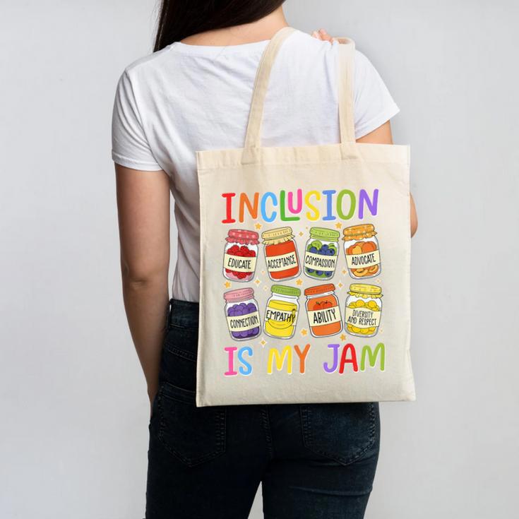 Inclusion Is My Jam SPED Teacher Special Education Teacher Canvas Tote Bag