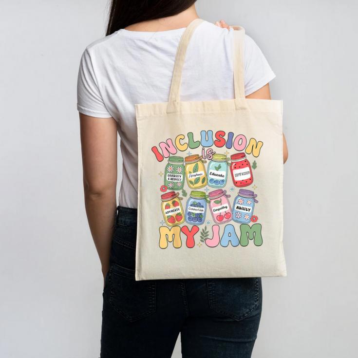 Inclusion Is My Jam SPED Teacher Special Education Life Canvas Tote Bag