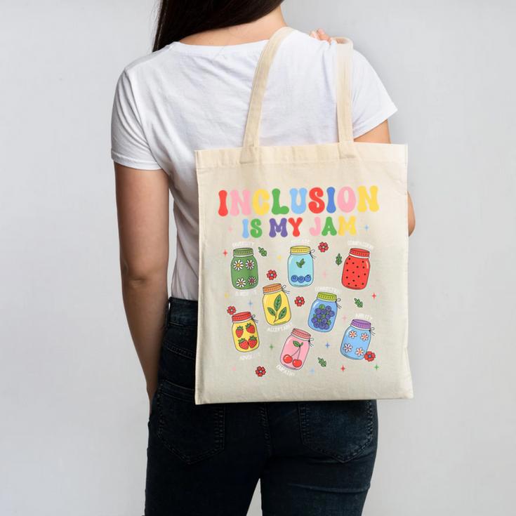 Inclusion Is My Jam SPED Teacher Special Education Life Canvas Tote Bag