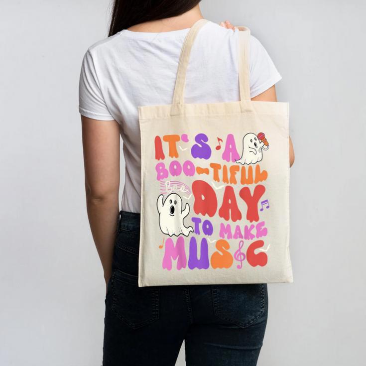 It's a Bootiful Day To Make Music Halloween Music Teacher Canvas Tote Bag