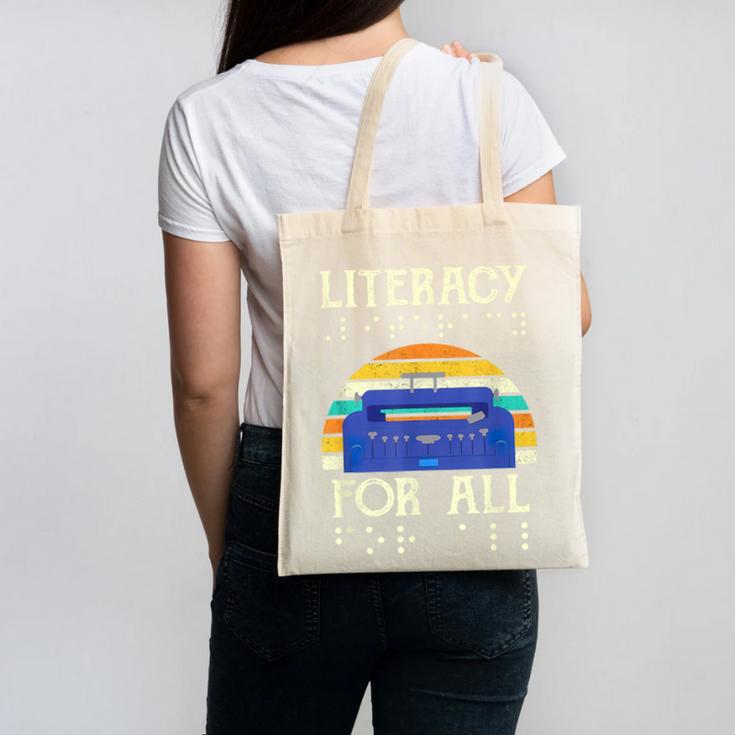 Literacy For All Visually Impaired Braille Teacher The Blind Canvas Tote Bag