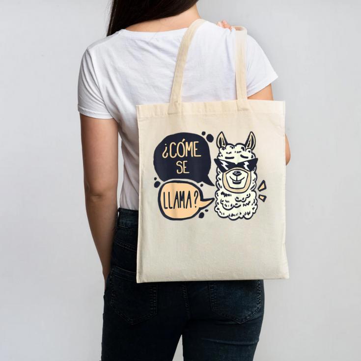 Llama Shirt English Teacher School Student ESL Joke Canvas Tote Bag