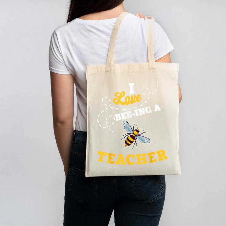 I Love Bee-Ing A Teacher Honey Bee Job Profession Canvas Tote Bag