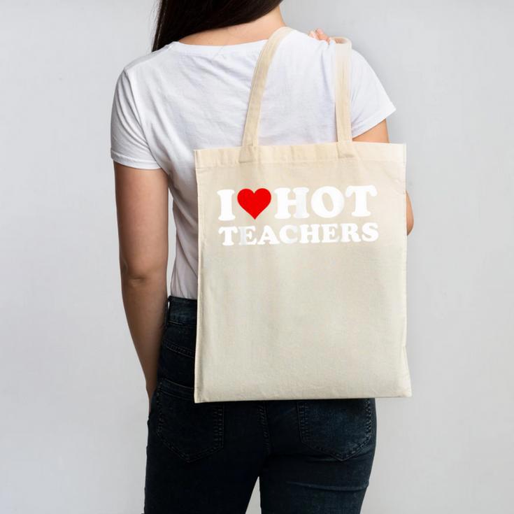 I Love Hot Teachers Canvas Tote Bag