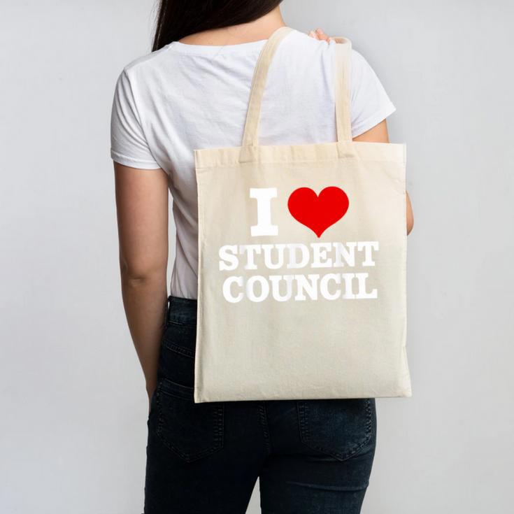 I Love Student Council Student Teacher Canvas Tote Bag
