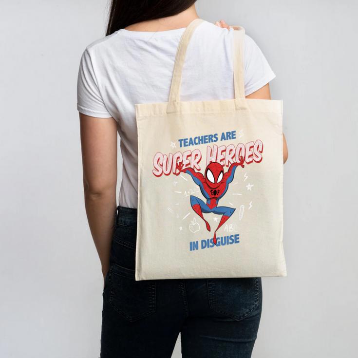 Marvel Spider-Man Teachers Are Super Heroes Canvas Tote Bag