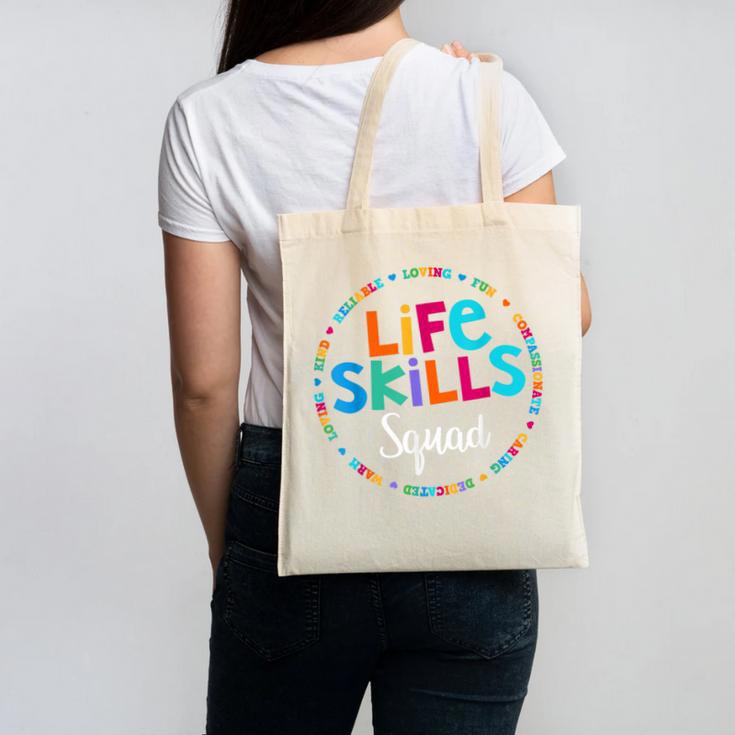 Matching Life Skills Squad Teacher Special Ed SPED Team Crew Canvas Tote Bag