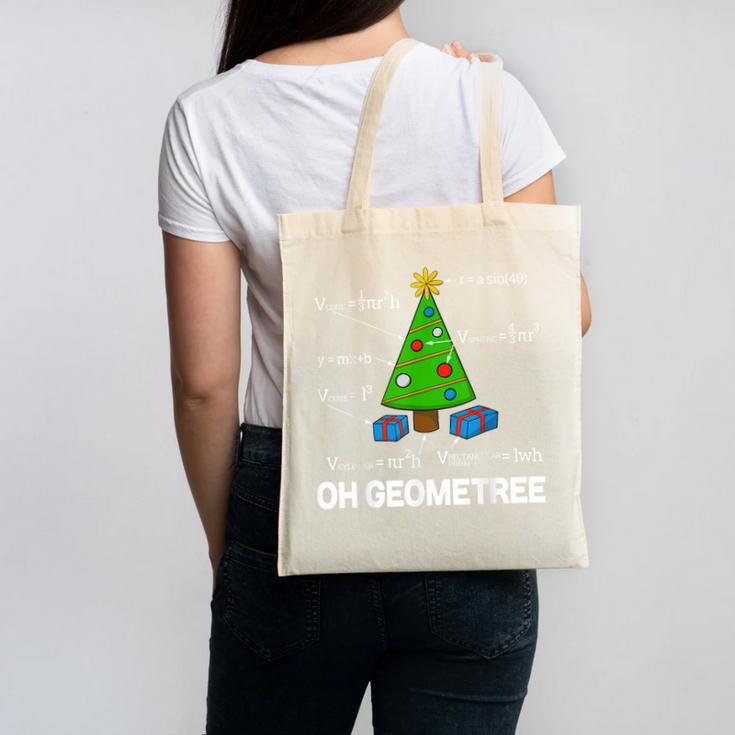 Math Geometry Christmas Tree Geometree Teacher Canvas Tote Bag