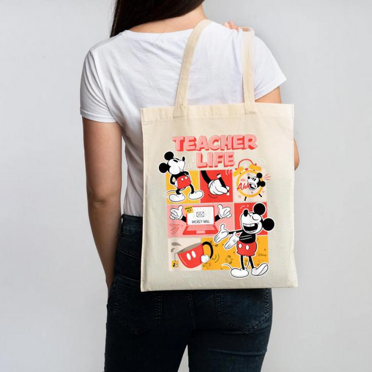 Mickey Mouse Teacher Life Canvas Tote Bag