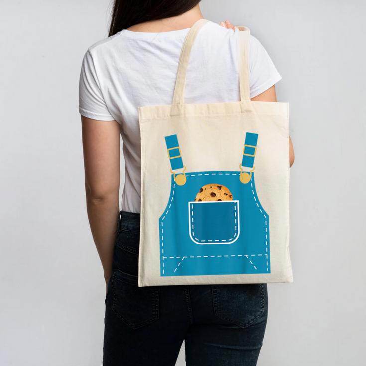 Mouse Halloween Costume Book Cookie Teacher Student Canvas Tote Bag