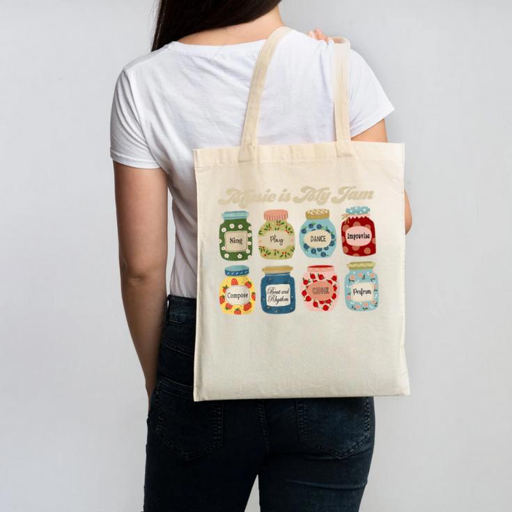 Music Is My Jam Back To School Music Teacher Specials Team Canvas Tote Bag